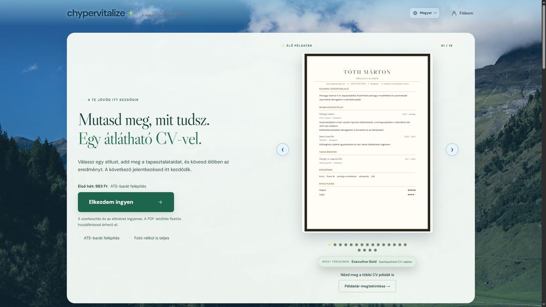 Önéletrajz-készítő weboldal